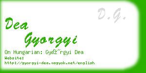 dea gyorgyi business card